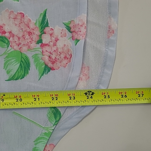 Crown & Ivy Light Blue 3/4 Sleeve Blouse with Pink & Green Floral Design size S - Picture 6 of 6